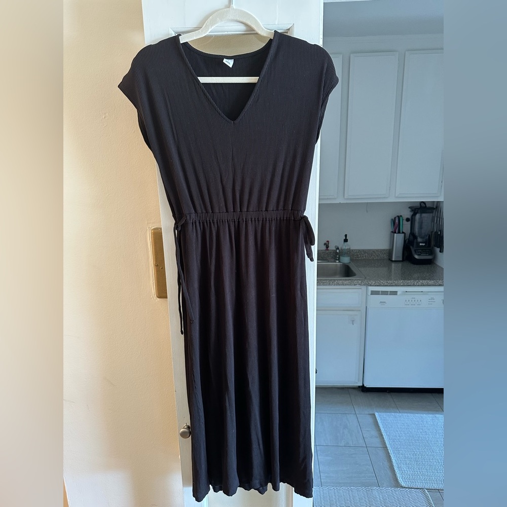 Old Navy Black Ribbed Dress